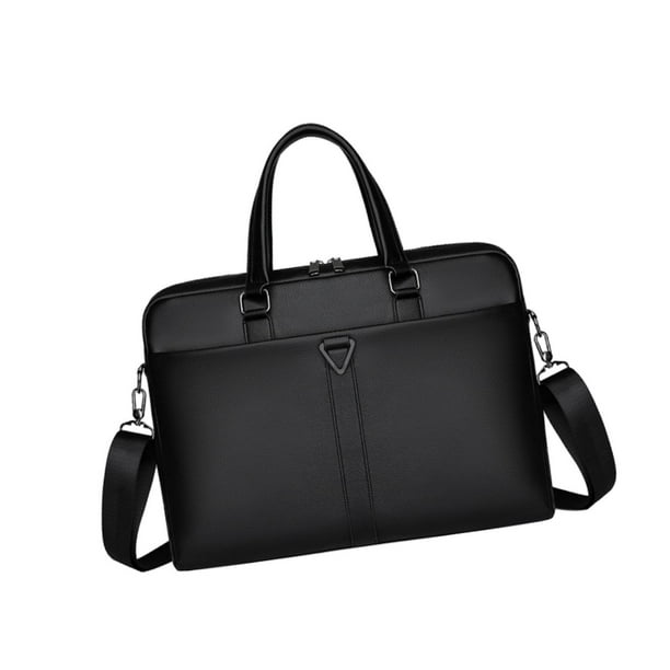 Bolso de negocios Yinane para hombre Maletín bolso de mano para ordenador PU negro