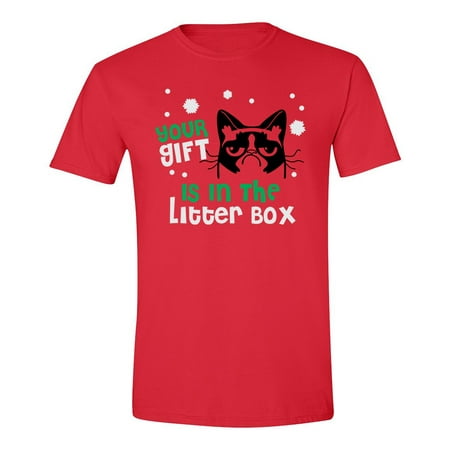 Grumpy Cat Gift in Litter Box Christmas Men's