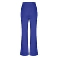 thumbnail image 6 of RYRJJ Women's Flare Dress Pants High Waisted Business Work Slacks Trousers Long Straight Leg Bootcut Suit Pants(Blue,S), 6 of 7