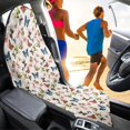 thumbnail image 4 of POLERO Front Seat Cover Machine Washable Plush Microfiber, Compatible with Van Truck Seat, for Cars Trucks SUVs, Multicolor Butterfly Print, 4 of 7
