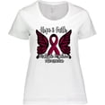 thumbnail image 3 of Inktastic Multiple Myeloma Cancer Awareness Hope & Faith with Butterfly Ribbon Women's Plus Size T-Shirt, 3 of 5