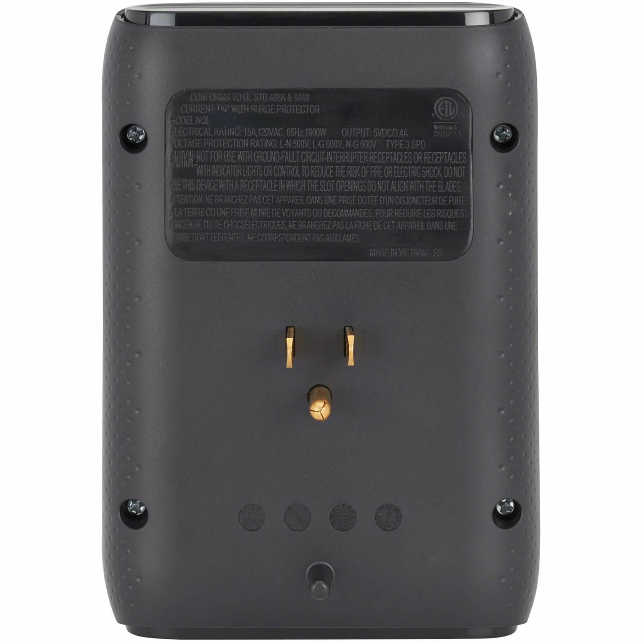 Eaton Tripp Lite Series Protect It! 6-Outlet Surge Protector, 5-15R Outlets, USB-C and USB-A Ports, 5-15P Direct Plug-In, 1080 Joules, Black