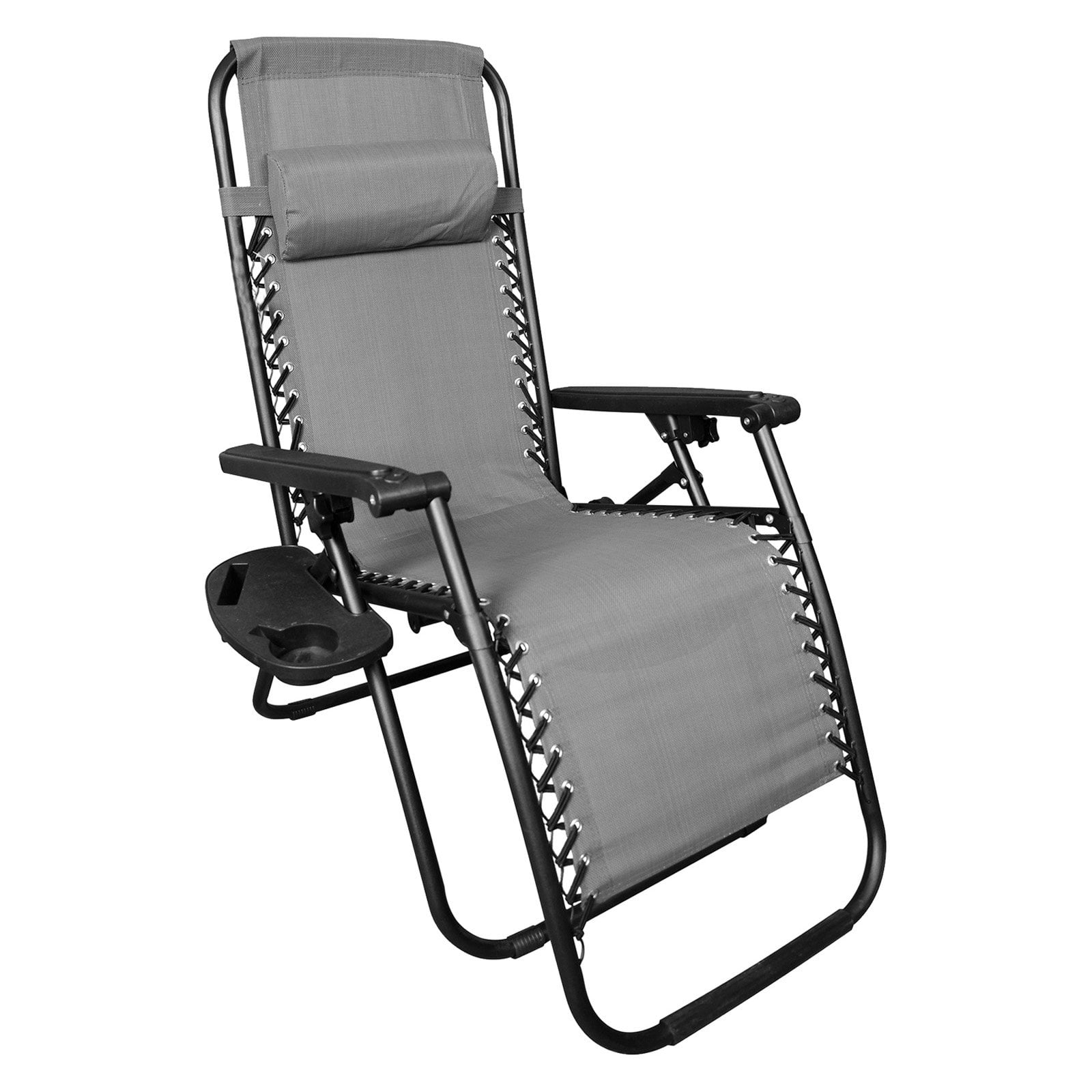 Sling Fabric Steel Anti-Gravity Chair with Removable Cupholder - Walmart.com - Walmart.com