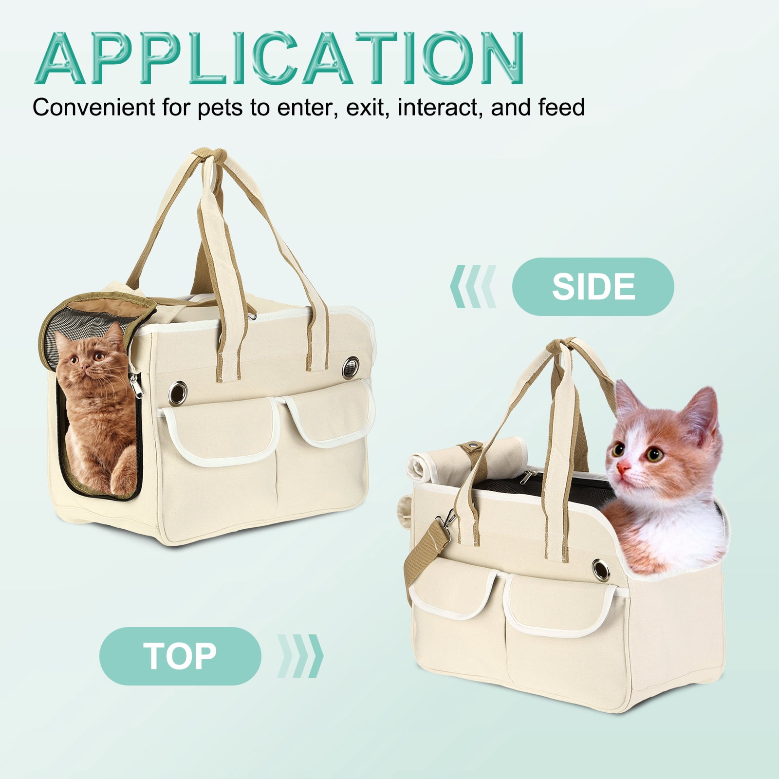Uxcell Cat Carrier for Pet Adjustable Shoulder Strap Breathable Dog Carrier Up to 16.5 lbs Yellow