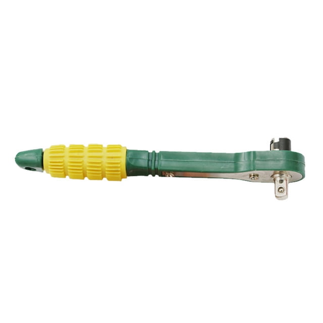Trinquete de cabeza giratoria flexible de 1/4 de pulgada, de liberación rápida, fácil de usar, con dientes de cabeza redonda