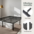 thumbnail image 5 of Amolife Heavy Duty Full Size 14'' Metal Platform Bed Frame with Ample Under-bed Storage Space, Black, 5 of 9