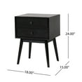 thumbnail image 2 of GDF Studio OkiOki Mid Century Nightstand, Black, 2 of 8