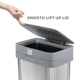 thumbnail image 4 of Clorox Trash Can, 13 Gal Stainless Steel Kitchen Garbage Bin with Wide Step Pedal, Silver, 4 of 9
