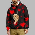 thumbnail image 4 of Oksale Valentines Day Hoodies for Men with Kangaroo Pouch Pet Carrier Sweatshirts Loose Long Sleeve Oversized Sweatshirt Cute Graphic Fashion Clothing Wine XL, 4 of 8