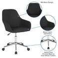 thumbnail image 2 of Cortana Home and Office Mid-Back Chair in Black Fabric, 2 of 9