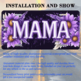 thumbnail image 3 of 1 Pcs 2D Flat License Plate Covers & Frames, MAMA with Flowers For Decorative Front, Waterproof For Decoration Aluminum License Plate Covers & Frames Cover For Men Women, 12" X 6", 3 of 7