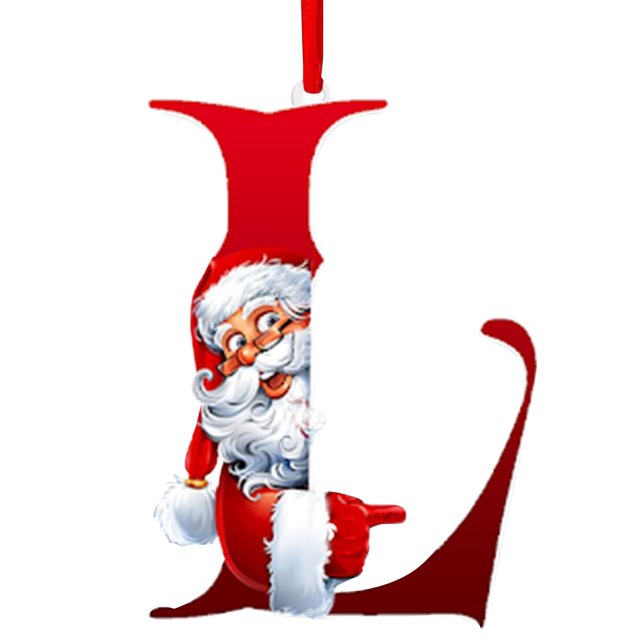 26 Adornos Colgantes Con Letras Del Alfabeto Para El Árbol De Navidad. Letras Colgantes De Papá Noel. Novedad Y Combinación Única De Letras Del Alfabeto. Adornos Colgantes De Papá Noel.