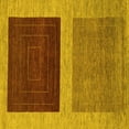 thumbnail image 1 of Ahgly Company Indoor Square Abstract Yellow Modern Area Rugs, 3' Square, 1 of 4