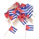 thumbnail image 2 of 100pcs Fruit Pick Cuba Flags Toothpicks Cupcake Toppers Cocktail Sticks Cupcake Decors, 2 of 2