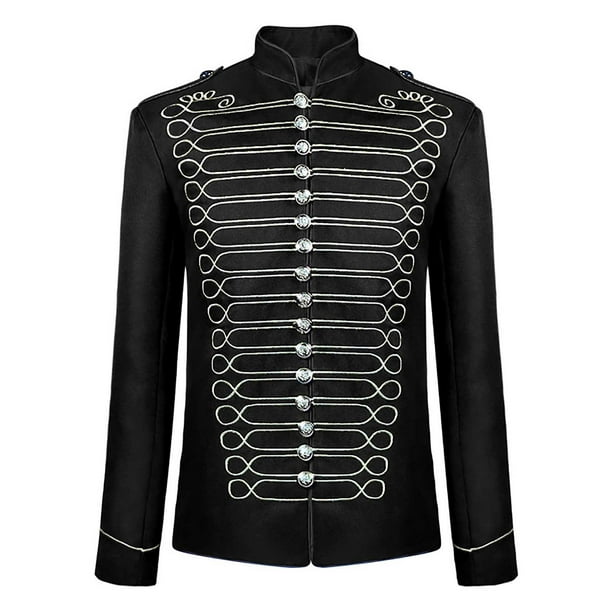 Chaquetas para hombres abrigos abrigos Casual sólido Festival manga larga Retro corto bordado dorado corte esmoquin ropa chaqueta Odeerbi ODB-5