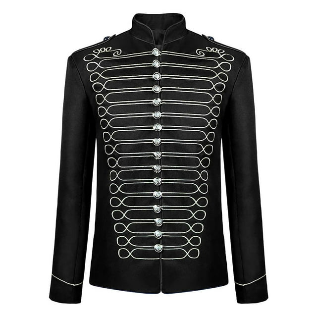 Qertyioot Christmas Tops for Men Winter Casual Solid Long Sleeve Thick Jacket Plus Jacket Coat