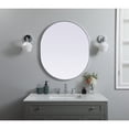 thumbnail image 2 of Metal Frame Oval Mirror 30x36 Inch in Silver, 2 of 3