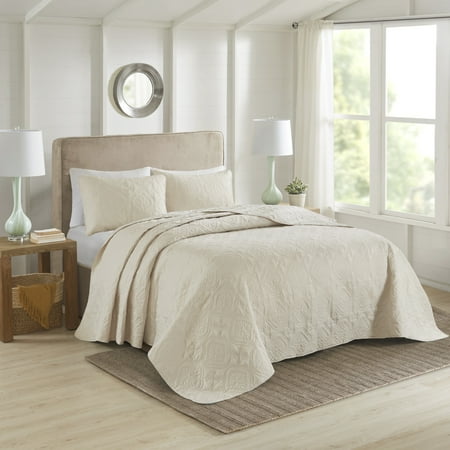 510 Design Glen 3 Piece Reversible Damask Bedspread Set