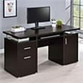 thumbnail image 2 of Scranton & Co 2-Drawer Contemporary Wood Computer Desk in Cappuccino, 2 of 12