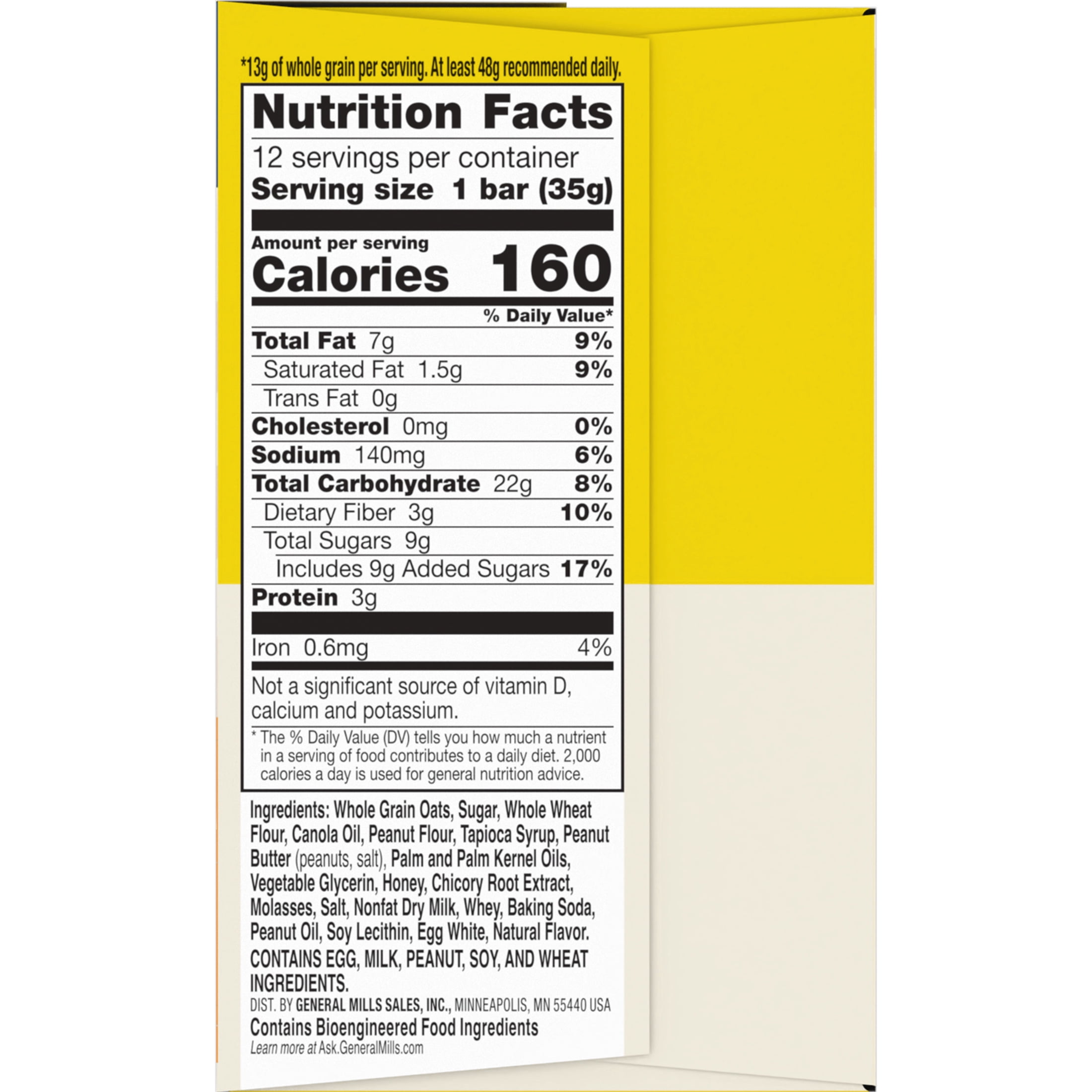 (3 pack) Nature Valley Soft Baked Oatmeal Squares, Peanut Butter, 12 Bars, 14.88 oz