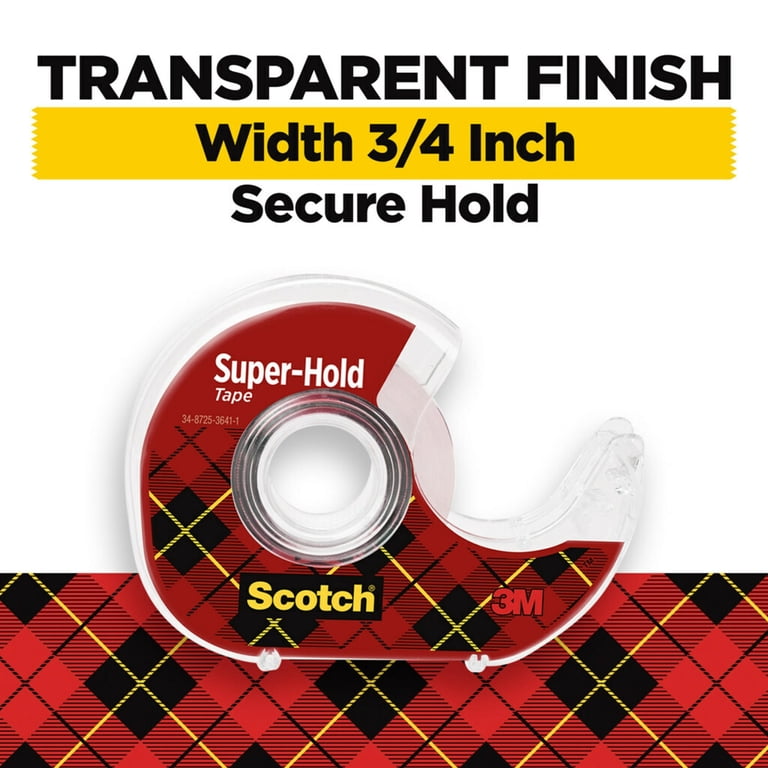 Scotch, Super-Hold Tape, 3/4 in x 1000 in, 10 Pack - Walmart.com Scotch, Super-Hold Tape, 3/4 in x 1000 in, 10 Pack - Walmart.com
