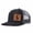 Black-gray mesh, variant on Adjustable baseball cap with a deer letter leather patch design, suitable for travel, outfits, and outdoor wear