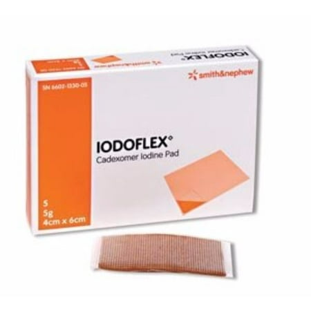 Imprégnés Vinaigrette Iodoflex 1-1 / 2 X 2 3/8 pouces Gaze Cadexomer iode stérile (vendus par boîte de 5)