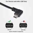 thumbnail image 3 of CERRXIAN Cable mini USB de 9 pulgadas Combo Mini USB ángulo recto y ángulo izquierdo macho a USB tipo A 2.0 cable de carga y sincronización de datos macho de ángulo izquierdo (negro) (paquete de 2) L, 3 of 5