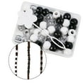 thumbnail image 4 of 70 piezas de para s de cabello, de rastas, de tubo, redondas para s de cabello para 70PCS Negro Blanco Transparente Colcomx Perlas para trenzar el cabello, 4 of 8