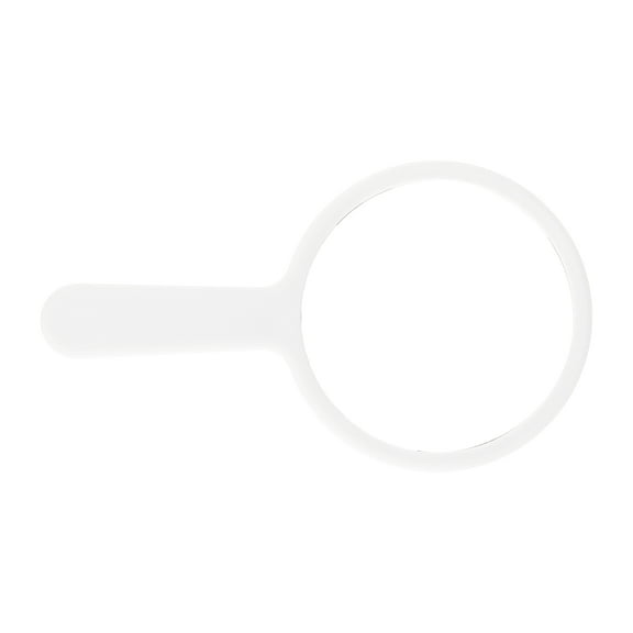 1 Pc Women Water Wave Pattern Round Cosmetic Mirror for Business Vacation White ABS Aluminum Mirror