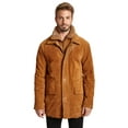 thumbnail image 2 of excelled men's suede feel jacket, cognac, large, 2 of 5