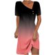 thumbnail image 1 of Mini Vestido de Verano de Manga Corta Cuello Redondo Longitud de la Ternera Media, Fluido Impreso Vestido de Verano Corto Casual, 1 of 5