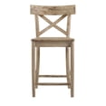 thumbnail image 3 of Bowery Hill Solid Wood Natural Bar Stool Chair Square 39" Unassembled, 3 of 11