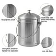 thumbnail image 2 of Cubo de compostaje de acero inoxidable sin olor para cocina - Cubo de compostaje de cocina - Incluye filtros de carbón de repuesto (acero inoxidable brillante, 5 litros) TUNC Sencillez, 2 of 5