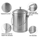thumbnail image 2 of Cubo de abono de acero inoxidable Cubo de abono Botes de basura para cocinas con tapa Cubo de basura Cubo de abono para encimera de cocina Bote de basura, 2 of 5