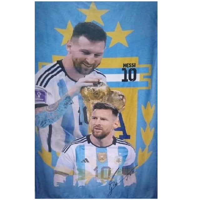 Exclusiva! Cobija Frazada Ultra Suave Messi 10 Collage