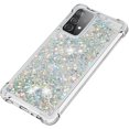 thumbnail image 6 of Compatible with Samsung Galaxy A52 5G Case Glitter Liquid Cute Clear Phone Case Floating Quicksand Shockproof Protective Bumper Silicone TPU Case for Samsung Galaxy A52 5G Love Sliver YB, 6 of 12