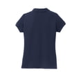 thumbnail image 2 of Port AuthorityÂ® Girls Silk Touchâ„¢ Peter Pan Collar Polo. YG503, 2 of 2