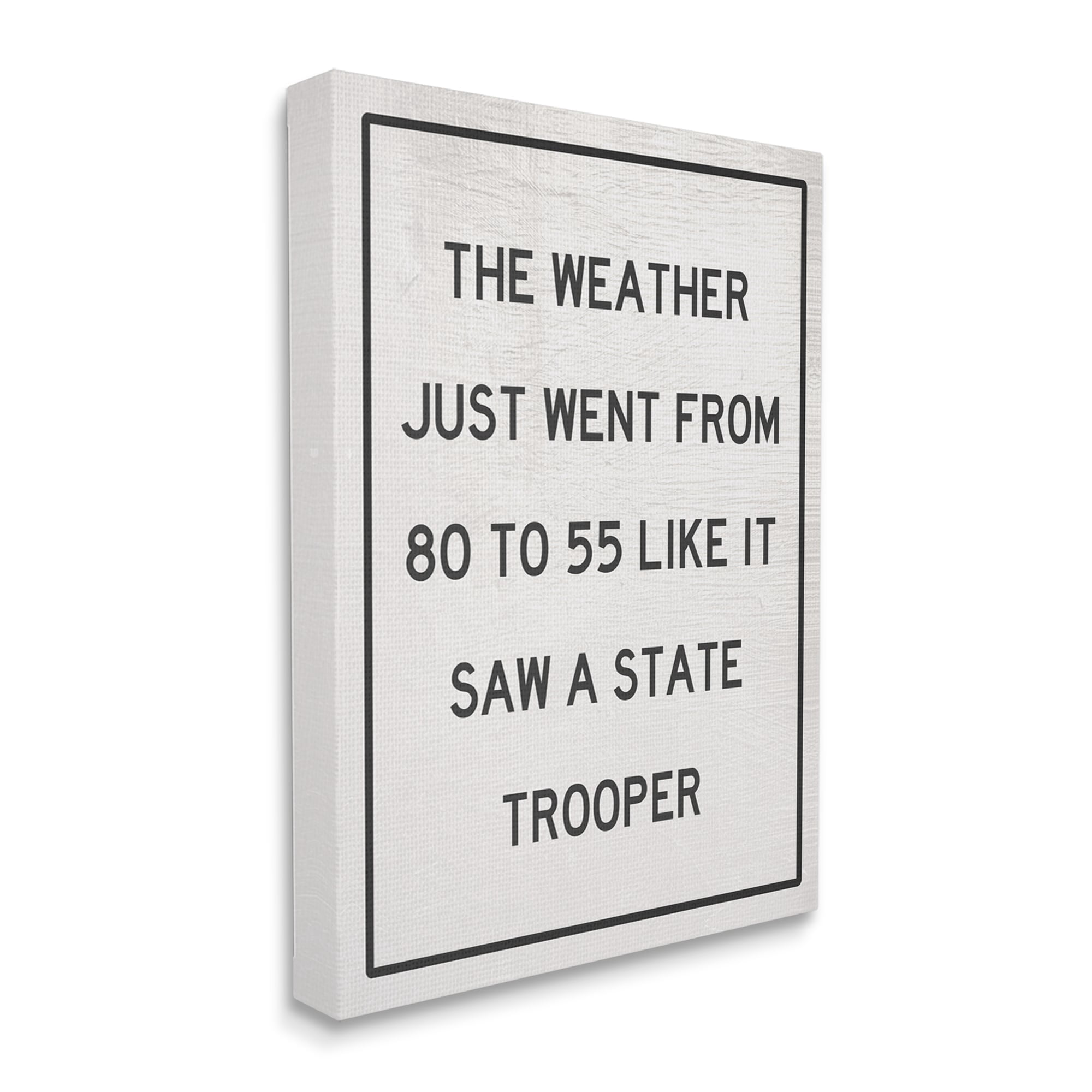 Stupell Industries Comical Weather Went 80 to 55 Police Analogy,30 x 40, Design by Daphne Polselli