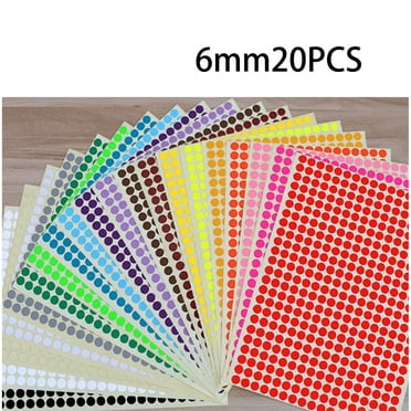 CCOCC 8160 Pcs Dot Stickers Round Colored Dot Stickers Removable Adhesive Label Stickers for Family Office and Study 0.2"