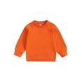 thumbnail image 1 of xiaxaixu Chandails pour Tout-Petits Garçons Filles Manches Longues Col Rond Couleur Unie Chandails à Enfiler Hauts Automne Vêtements pour Bébé, 1 of 7