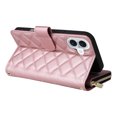thumbnail image 5 of Allytechgroup Case for iPhone 16 Plus with Credit Card Slot, Built-in Shoulder Strap Lanyard PU Leather Wallet Flip Stand Case Full Body Shockproof Protective for iPhone 16 Plus, Rosegold, 5 of 7