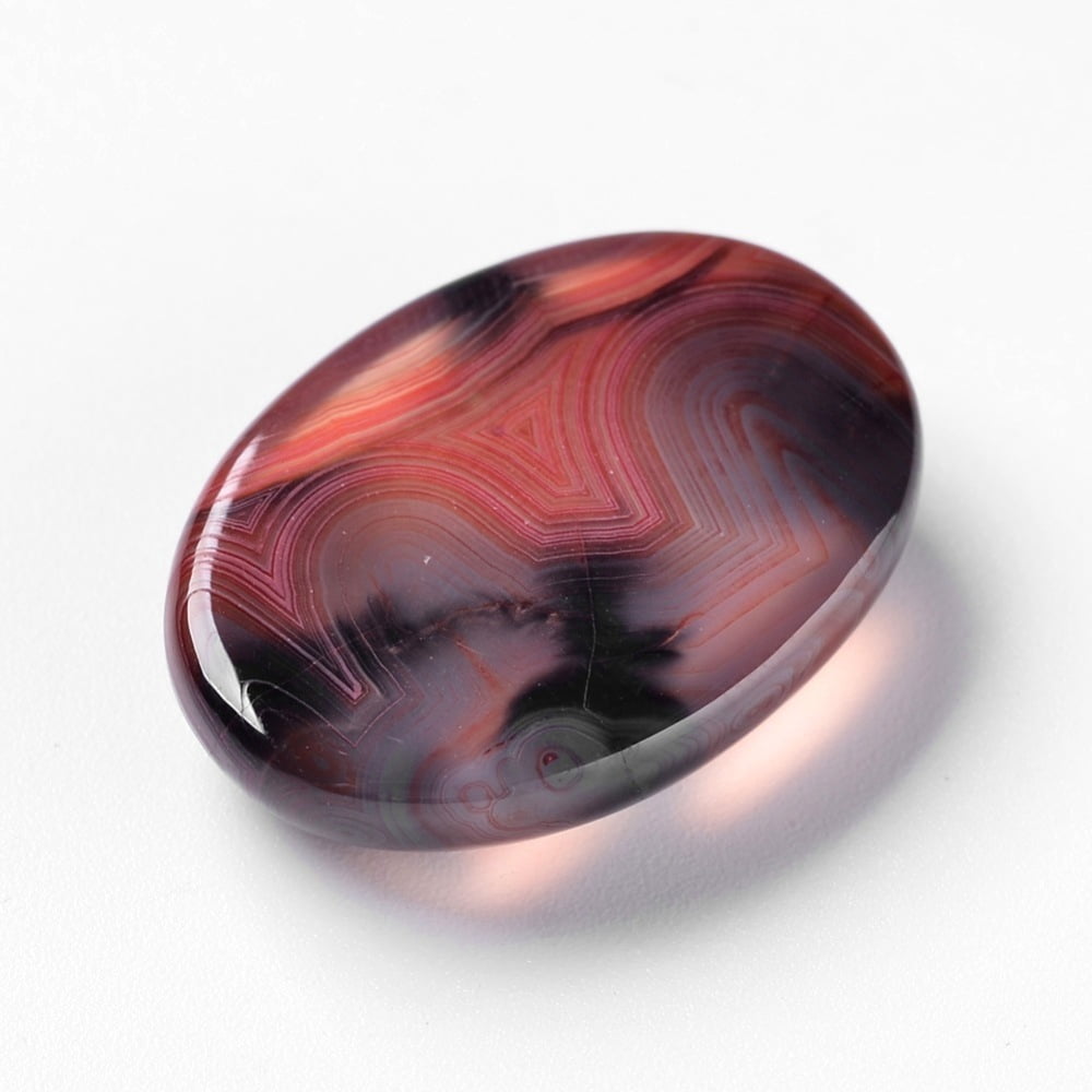 20pcs 20pcs Natural Dragon Veins Cabochons Flat Back Oval Dyed FireBrick 25x17.5x6.5mm