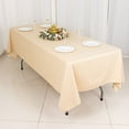 thumbnail image 2 of BalsaCircle 60x102 in Beige Scuba Polyester Rectangle Tablecloth Wedding Party Events Decorations Supplies, 2 of 8