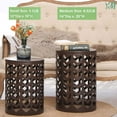 thumbnail image 6 of Y&M Nesting Side Table, Set of 3 Stacking Coffee Table for Living Room, Indoor End Tables, Outdoor Garden Stool with Heavy Duty Modern Industrial Decor - Pure Brown (Ship from US), 6 of 9