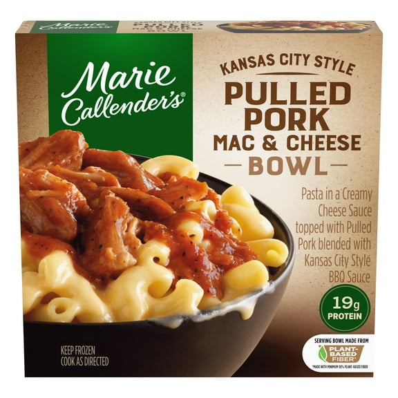 Marie Callender's KC Style Pulled Pork Mac and Cheese Bowl, Frozen Meal, 11 oz. (Frozen)