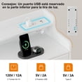 thumbnail image 3 of Comoda Cajonera para Recamara - 12 Cajones De Tela con Parte Superior Madera y Marco De Acero Plegable - Cómoda Alta Ideal Mueble Organizador con cajonera- Luz LED - Estación de Carga., 3 of 6