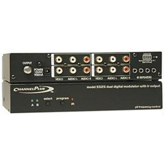 CHANNEL PLUS 5525 DELUXE MODULATOR SERIES with INFRARED EMITTER PORTS DUAL SOURCE