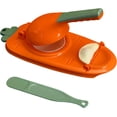 thumbnail image 1 of 2 In 1 Dumpling Maker, Kitchen DIY Manual Dumpling Maker Mould, Kitchen Dumpling Making Tool Dumpling Skin Maker, Dumpling Skin Pressing Dough Presser Maker Tool Mold for Home Kitchen (Orange), 1 of 5