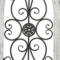 thumbnail image 5 of 40 Inch Wood & Metal White Window Arch Frame Rustic Wall Decor Pane Farmhouse Art, 5 of 5